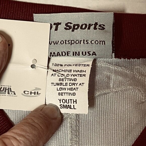 OT SPORTS Alaska Wild Indoor Football League Boys Jersey Youth Small Maroon NWT - Picture 8 of 11